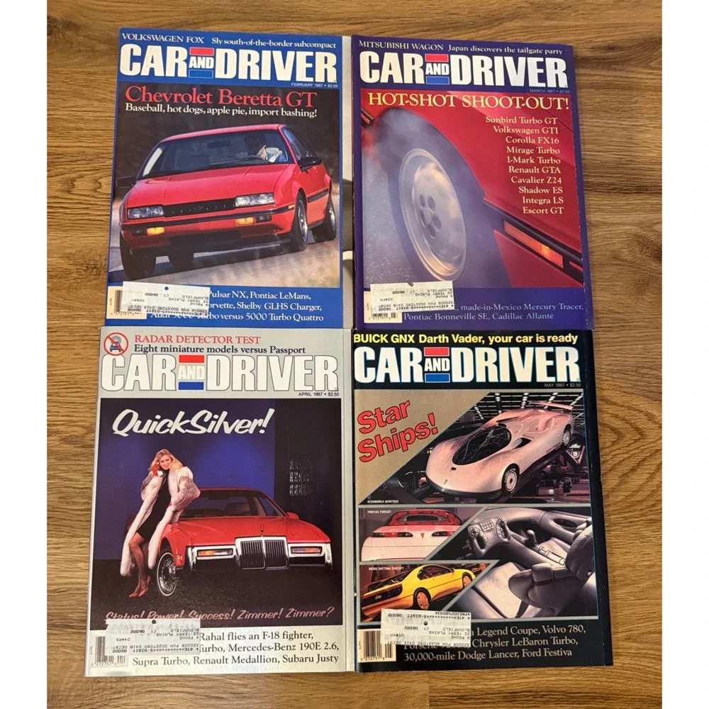 🚗 Vintage Car and Driver Magazine Lot 14 Issues 1981-1989 Ferrari Porsche BMW